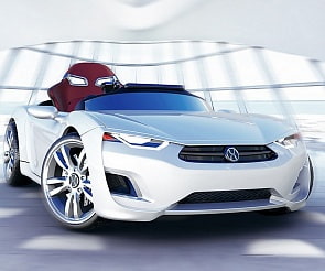 F830 электромобиль спорткар Broon Henes со встроенным планшетом Android 12V, белый (BROON Henes, 5226RT)