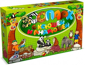 Игра настольная - Зоопарк с Ксюшей и Андрюшей (ИнтерХит, 37405) 
