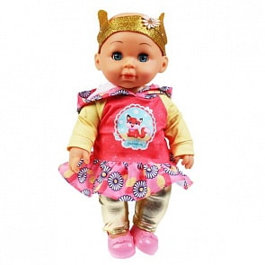Пупс озвученный Фелисити Фокс 30 см Энчантималс пьет писает закрывает глаза 40 фраз 4 аксессуара (Карапуз, Y30HDS-DP-FOX-EN-RU)