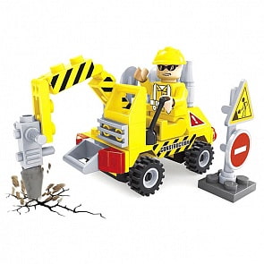 Конструктор Городские строители. Машина с гидромолотом, 70 деталей (Ausini, 29301)