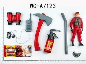 Набор игровой пожарного c фигуркой и аксессуарами (Junfa Toys, 99037)