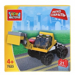 Конструктор – Стройка: экскаватор, 21 деталь (Город Мастеров, JS-7523-Rsim)