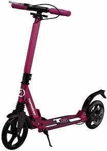 Самокат двухколесный TG, PU колеса, амортизаторы, складной руль и ручки, подножка (Topgear, Т14781К)