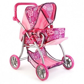 Коляска для кукол с регулируемой ручкой, переноской и съемным верхом (Карапуз, 66HC-C2sim)