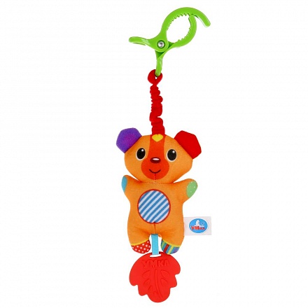 Текстильная игрушка-подвеска с клипсой - Мишка 