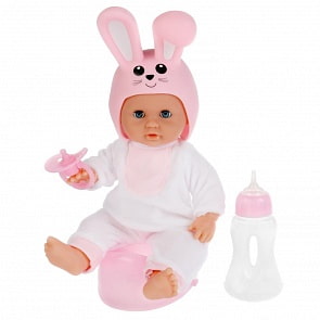 Интерактивный озвученный пупс 4 стиха и песня А. Барто, пьет и писает, костюм зайца, 25 см (Карапуз, Y25BB-ANML-RU)