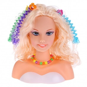 Кукла-манекен для создания причесок, 8 аксессуаров для волос (Карапуз, ZY217179-RU)