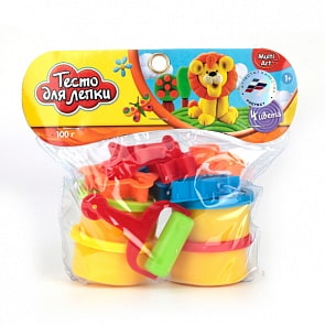 Набор - Тесто для лепки, 4 цвета, формочки (Multiart, B589813-PDsim)