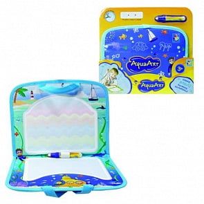Игровой коврик для рисования из серии AquaArt с ручками, цвет – синий (1toy, Т10156)