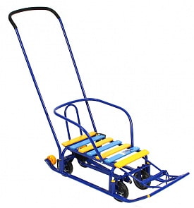 Снегомобиль Kelkka Buran, синий на больших колесах, 2 маленьких колеса  (Kelkka, 6200RT)