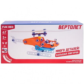 Конструктор гибкий - Вертолет, 67 деталей (Fun Red, FRCF006)