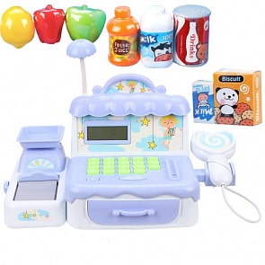 Кассовый аппарат с аксессуарами, 13 предметов, свет и звук (Shantou, YY6004)