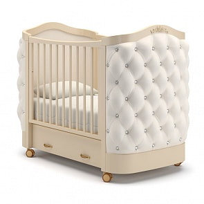 Кровать детская Гандылян К-2015-11 Тиффани Стразы, слоновая кость (Gandylyan, GAN-К-2015-11_слоновая кость)