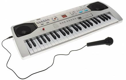 Синтезатор – DoReMi белого цвета, 49 клавиш 