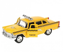 Металлическая инерционная машина - ГАЗ Чайка такси (Технопарк, X600-H09084-R) - миниатюра