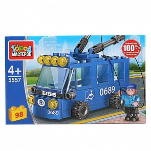 Конструктор Город мастеров – Троллейбус, с фигуркой, 98 деталей (Город мастеров, 5557-KK)