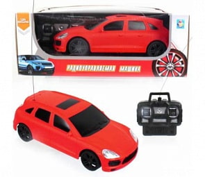 Радиоуправляемый Джип из серии Спортавто, масштаб 1:24, 27 МГц, 20 см, 4 канала, свет, на батарейках, красная (1Toy, Т13835)