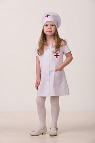 Карнавальный костюм Медсестра-1 из серии Профессии, размер 128-64 (Батик, 5706-128-64)