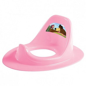 Накладка на унитаз с аппликацией "Маша и Медведь", цвет розовый (Бытпласт, 431379805sim)