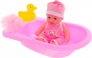 Пупс, 20 см., с ванночкой и аксессуарами (Карапуз, 239-F-RUsim)