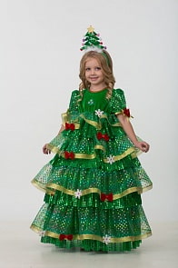 Карнавальный костюм для девочек - Елочка-Царица, размер 116-60 (Батик, 5134-116-60)