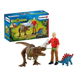 Игровой набор - Атака Тиранозавра Рекса (Schleich, 41465) - миниатюра