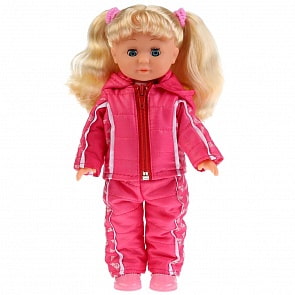 Интерактивная кукла Наташа в спортивном костюме, 32 см, 100 фраз, песенка на музыку Чичкова (Карапуз, POLI-03-32-A-RU)