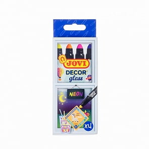 Восковые мелки для стекла и других поверхностей выдвижные, 4 цвета (Jovi, 1904N)
