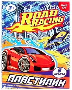 Пластилин Гонки классический 8 цветов (MultiArt, PLS-8-DRIVEsim)