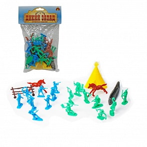 Набор игровых солдатиков - Дикий запад, 21 элемент (Тилибом, Т58812)