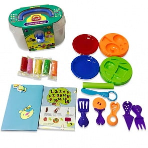 Масса для лепки - 5 разноцветных баночек с тематическими аксессуарами, в чемоданчике (Abtoys, 078429)