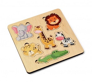 Игра развивающая деревянная - Дикие животные (Десятое королевство, 00765ДК)