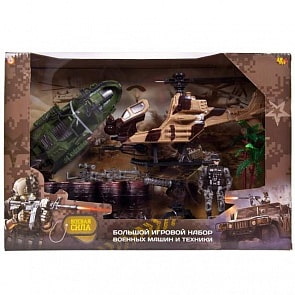 Набор военной техники с фигуркой и аксессуарами - Боевая сила (ABtoys, PT-01232)