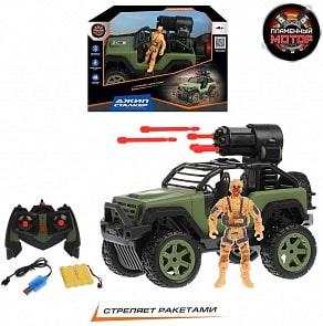Джип на радиоуправлении - Сталкер, стреляем ракетами, аккумулятор (Пламенный мотор, 870419)