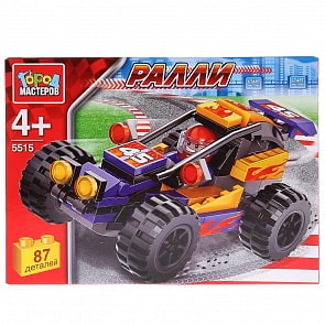Конструктор - Автоспорт: Багги с фигуркой, 87 деталей (Город мастеров, LL-5515-Rsim)