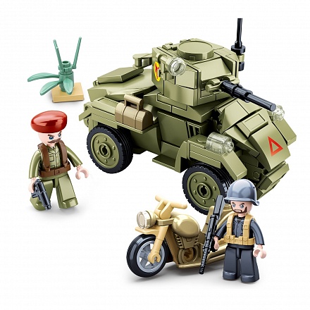Конструктор – Армия: танк и мотоцикл с фигурками, 154 детали 