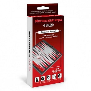Настольная магнитная игра – Нарды, 33 предмета (Origami, 05322)
