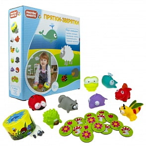 Развивающая игра Растем вместе - Прятки зверятки (1toy, Т16218)