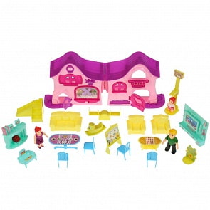 Дом для кукол с фигурками и аксессуарами, свет и звук (Shantou, B1743417)