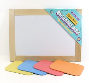 Доска двухсторонняя, обучающая, магнитно-маркерно-меловая - Магнитная мозаика, 176 элементов (Десятое Королевство, 02700ДК)