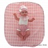 Комплект одежды для кукол 26 см розовое одеяло шапка слюнявчик трусики  - миниатюра №1