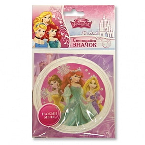 Значок светодиодный Disney Принцессы (Веселая затея, 1501-2357)