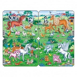 Пазл Пони, единороги и друзья 11 элементов (Larsen, V5) (ассортимент)