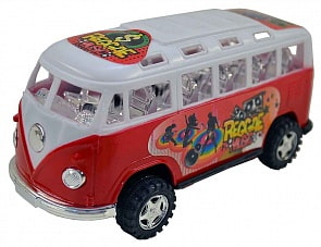 Автобус, 2 вида, красный/оранжевый (Junfa, 595-14) (ассортимент)