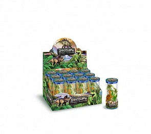 Набор игрушка с конфетами Динозавры 12 см, блок 12 шт. по 3 г (Конфитой, КТ93525)