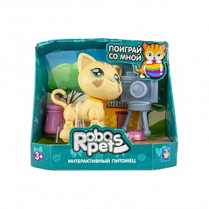 Игрушка со звуковыми эффектами - Милашка котенок, песочный (1Toy, Т16980)