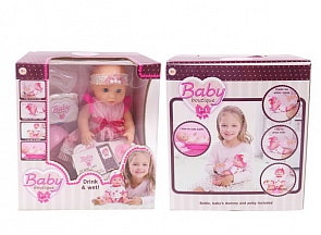 Кукла Baby boutique, пьет и писает, звуковые эффекты, 25 см (ABtoys, PT-01036)