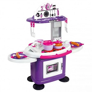 Кухня 78 см. со столиками, 26 предметов, фиолетовая (Mochtoys, 11051)