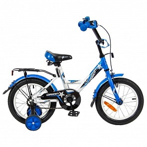 Двухколесный велосипед Lider Orion диаметр колес 14 дюймов, белый/синий (Velolider, 5513RT)