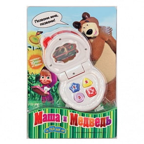 Игрушечный телефон с эффектами звука и света - Маша и Медведь (Затейники, 1111723)